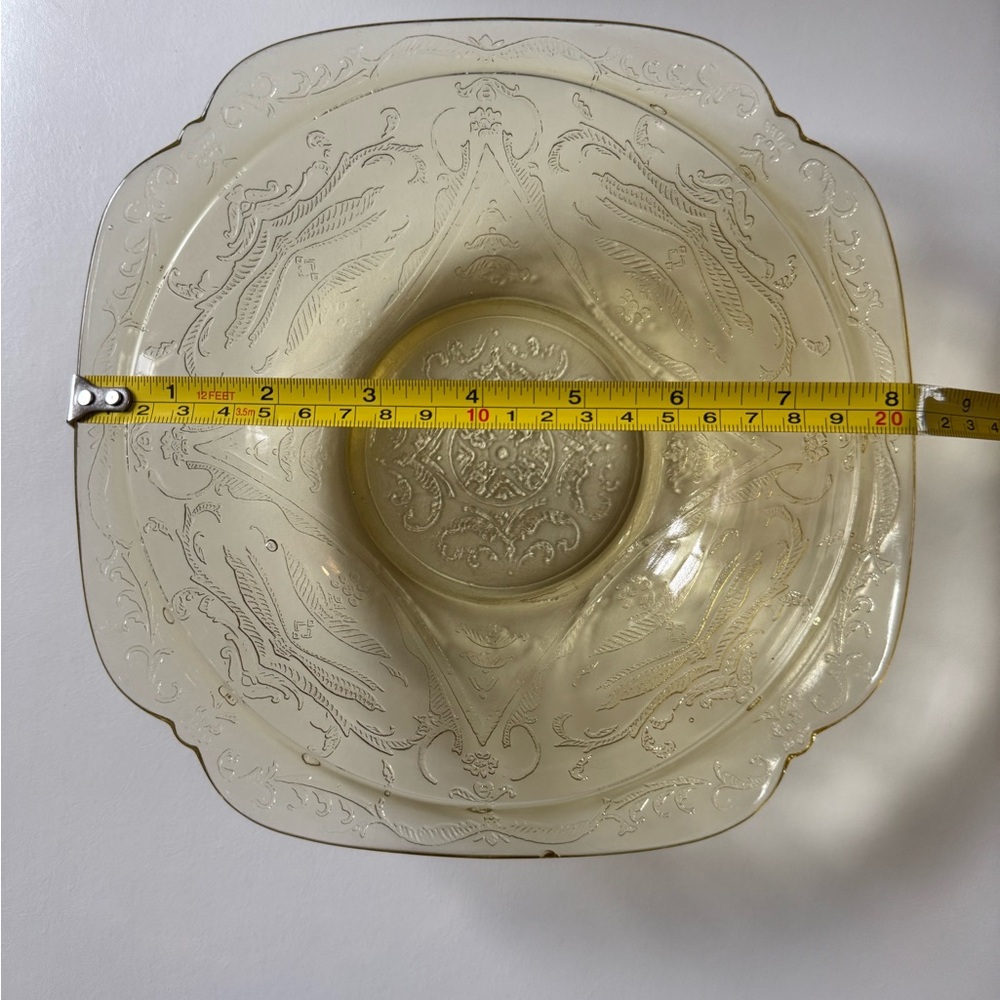 Vintage Amber Depression Glass Bowl Madrid Federal Glass
